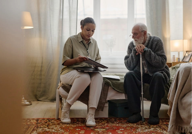 Senior home assessment in Evanston, Calgary